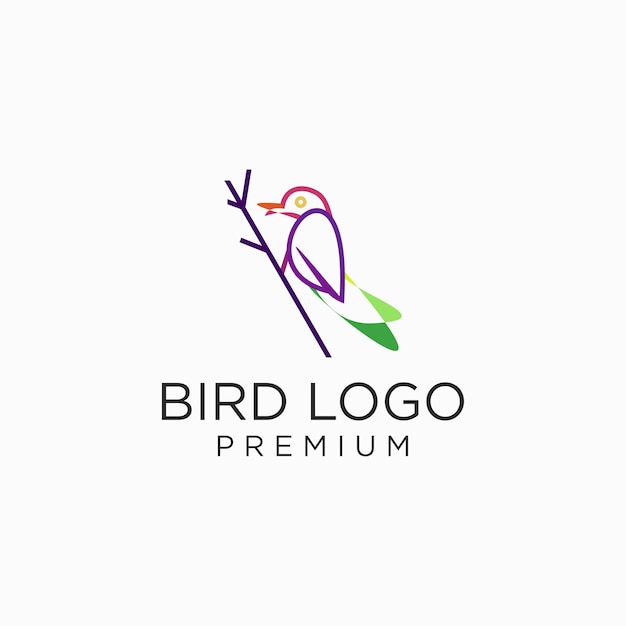 Bird logo design icon template