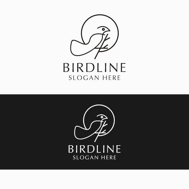 Bird logo design icon template