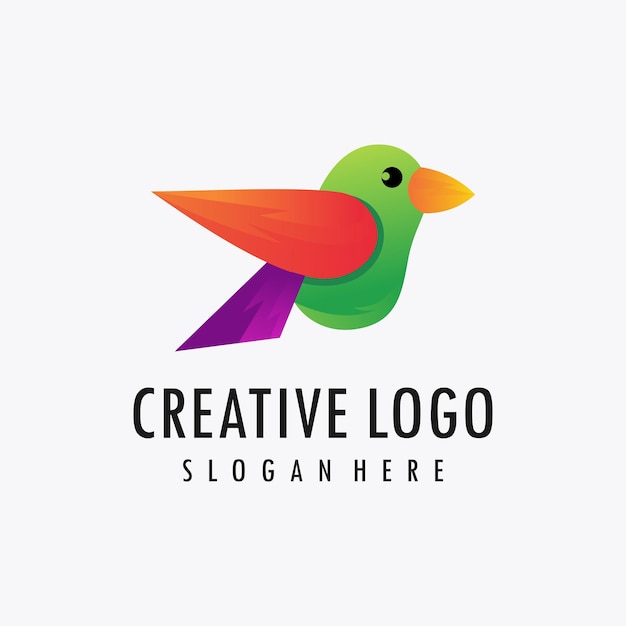 Bird logo design template vector graphics