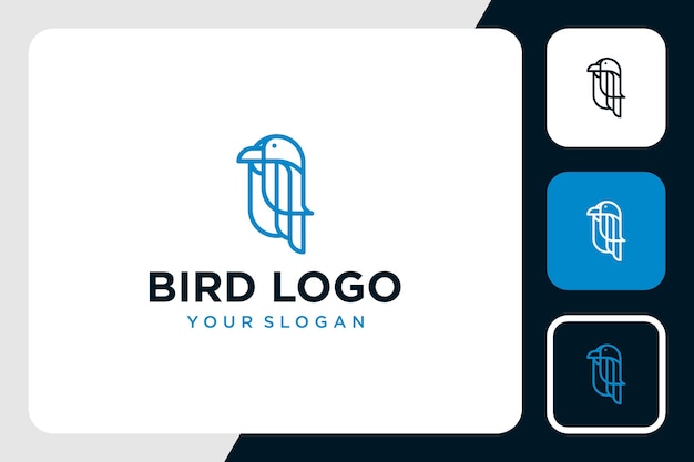 bird logo design with line art inspiration