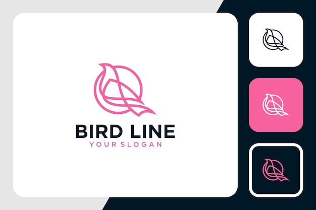 bird logo design with line art inspiration