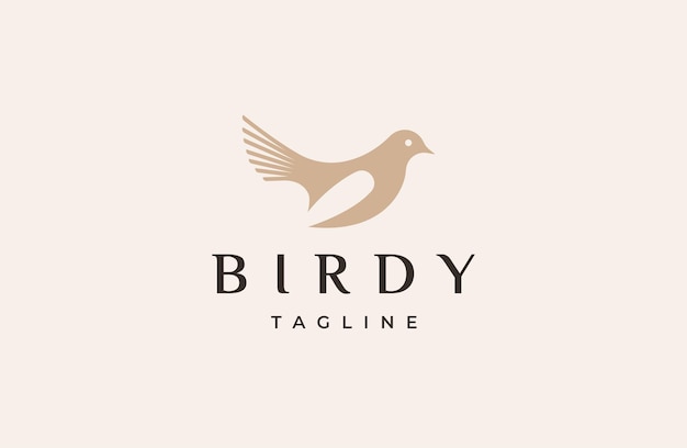 Bird logo icon design template flat vector illustration