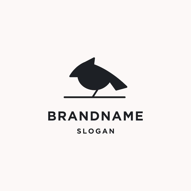 Bird logo icon design template