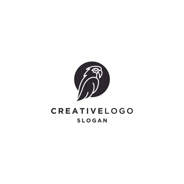 Bird logo icon design template