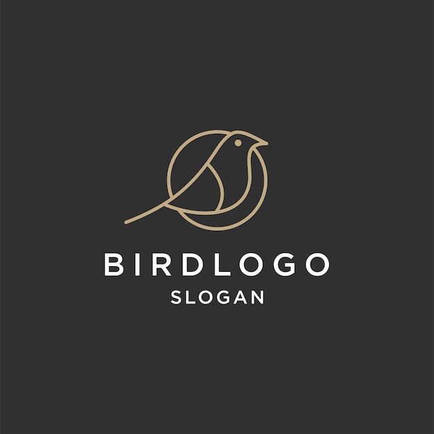 Bird logo icon design template