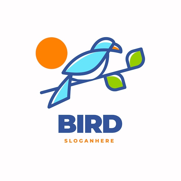 bird logo icon design vector