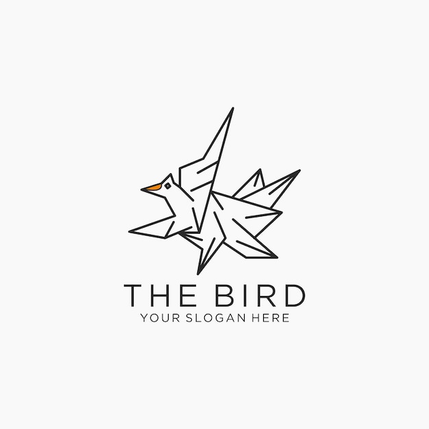 The bird logo icon vector image