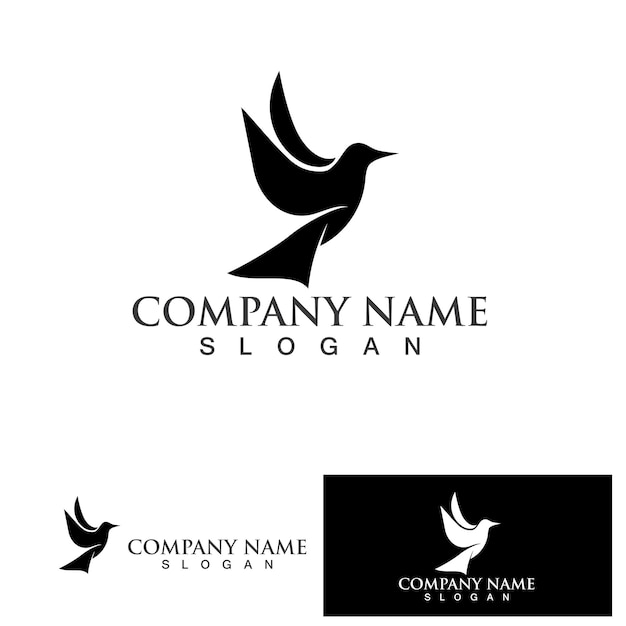 Bird logo vector icon design template