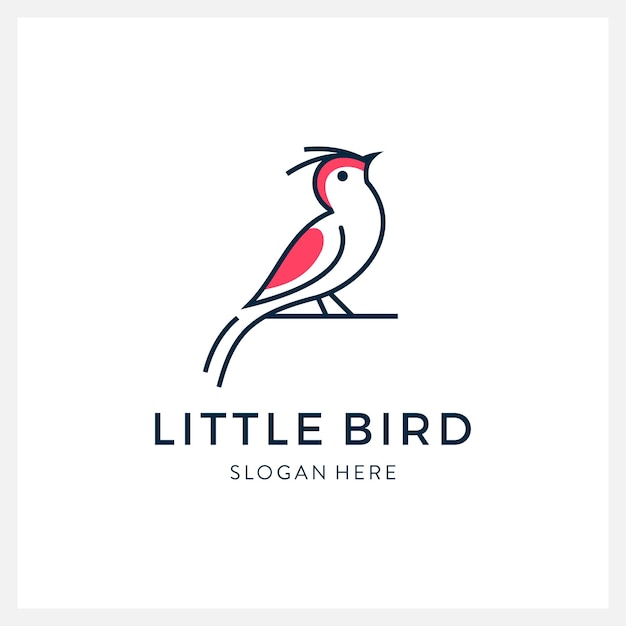 Bird logo vector line art design template luxury modern minimalist and feminine for business