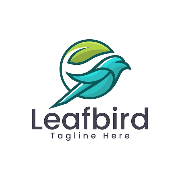 Bird logo with leaf icon