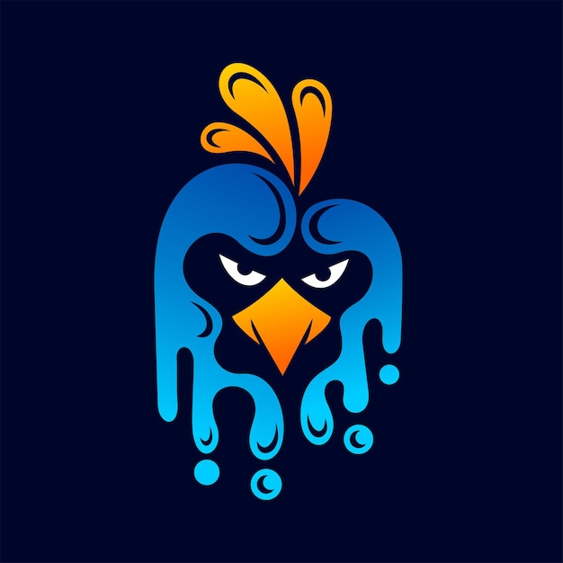 Bird logo with water concept