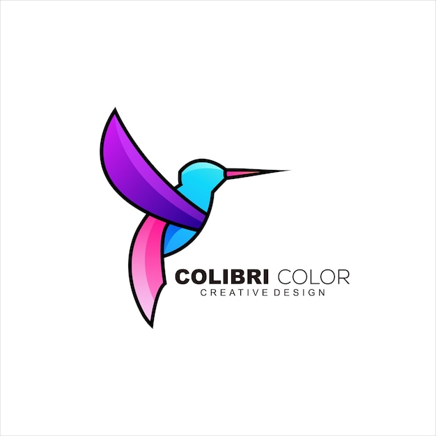 Vector bird mascot logo color vector design