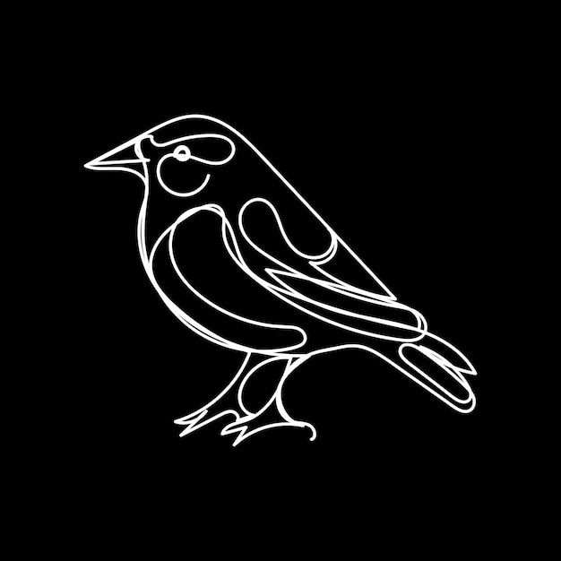 Bird minimal design hand drawn one line style drawing Bird one line art continuous drawing Bird si