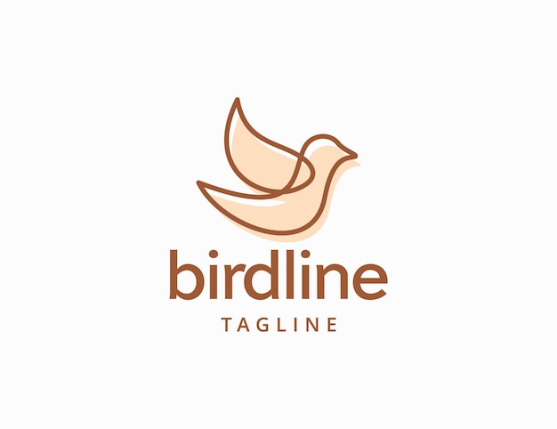 Bird monoline logo template