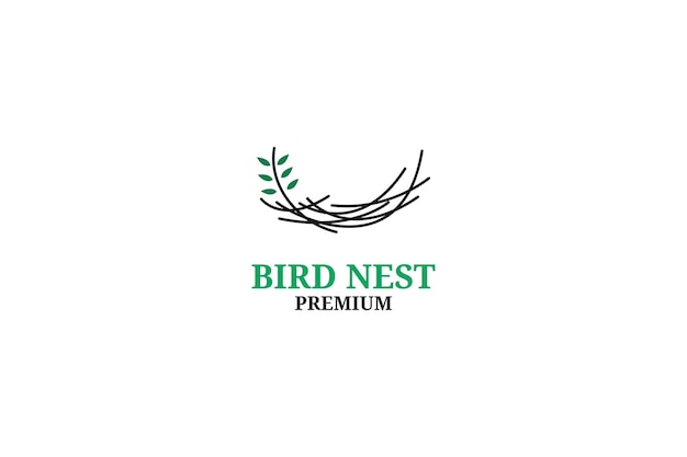 Bird nest logo design vector illustration