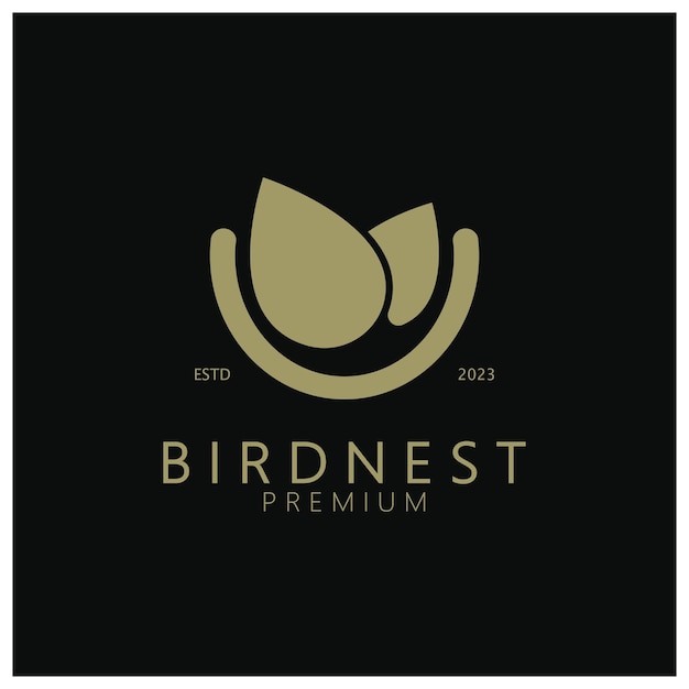 Bird nest logo icon  design template for bird farm bird business bird house bird conservation vector