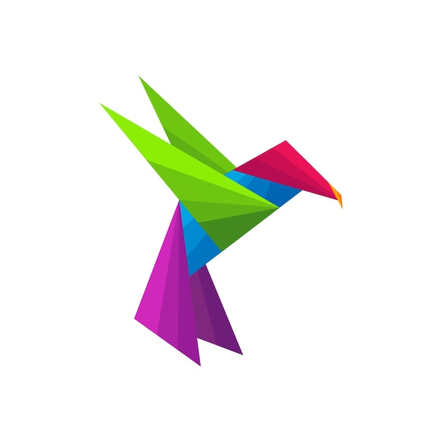 Bird Origami logo design vector Icon Symbol Template Illustration