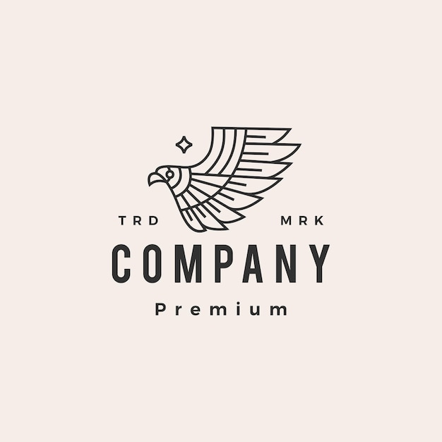 Bird of prey eagle hipster vintage logo    