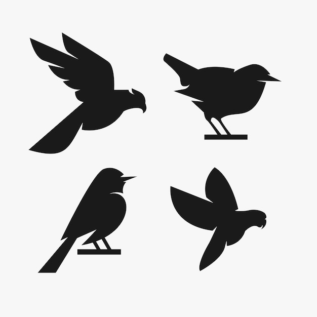 Bird silhouette Logo Design