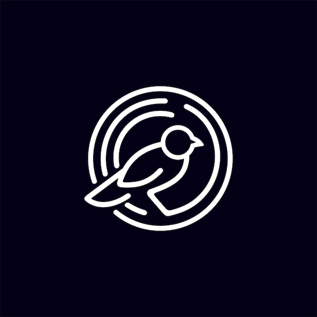 Bird simple line logo