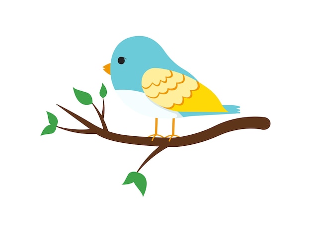 Bird Spring Element Illustration