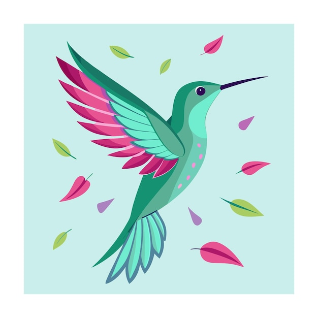 Vector bird vector illustration hummingbird cartoon design