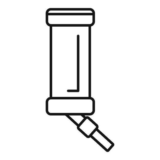 Vector bird water dispenser icon outline style