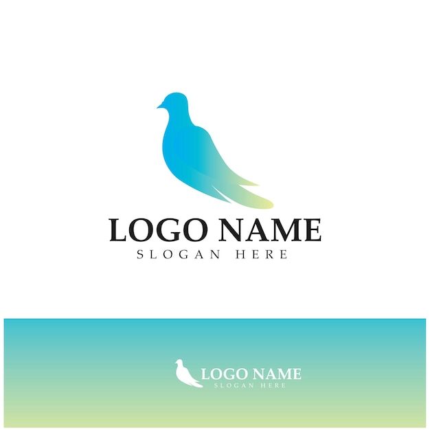 Bird wing Dove icon Template vector illustration