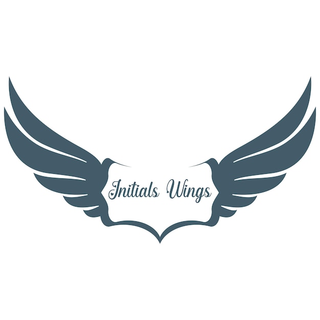 bird wings initials logo suitable for initials of business industry company