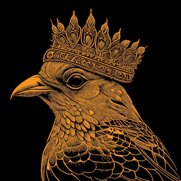 bird with a crown is a majestic creature with a regal appearance