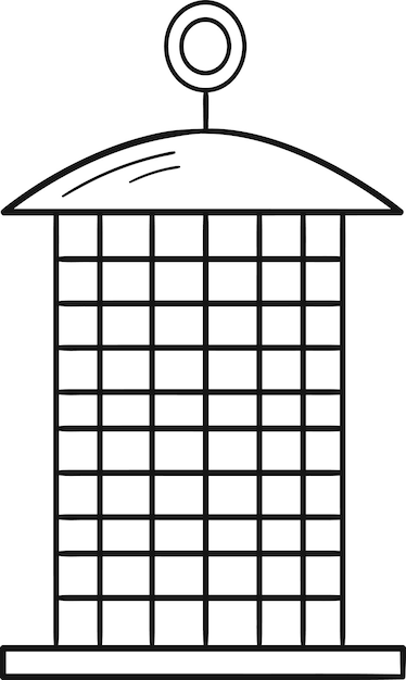 Birdhouse Feeder Outline