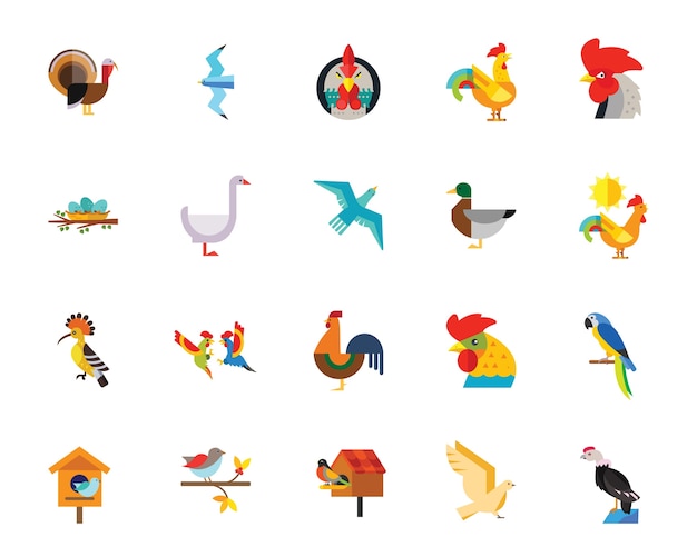 Birds icon set