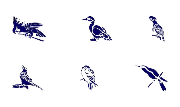 Birds Vectors Icon Set