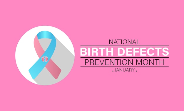 Birth Defects Awareness Month Vector Illustration Banner poster card background design