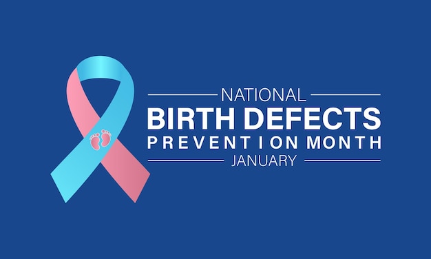 Birth Defects Awareness Month Vector Illustration Banner poster card background design