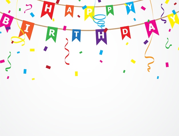 Birthday background design Vector illustrations