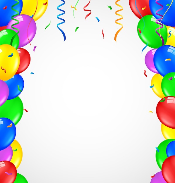 Birthday background with balloons