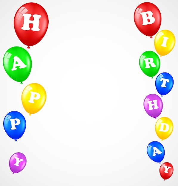 Birthday background with balloons