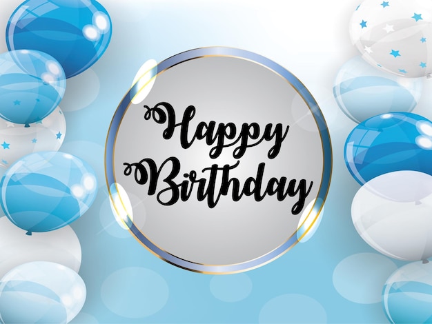 Birthday balloons vector background design.