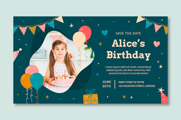 Birthday banner template