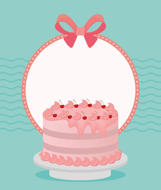 Birthday cake label