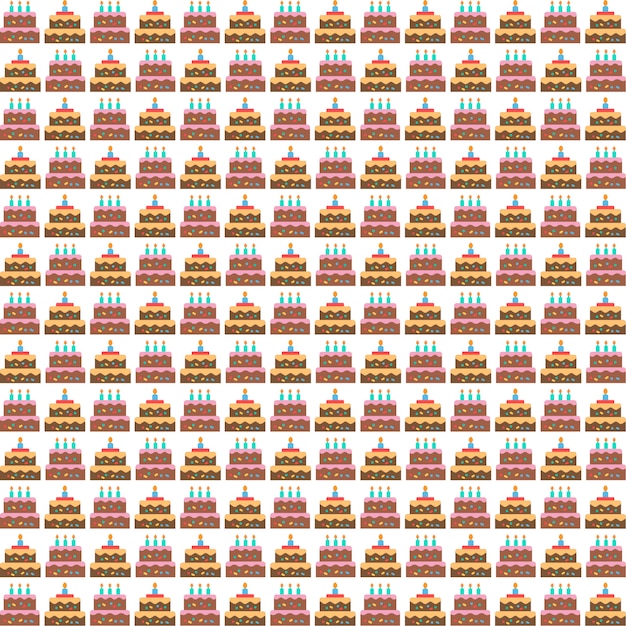 Birthday cake pattern background