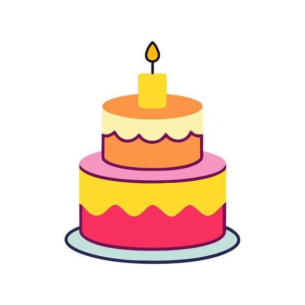 birthday cake vector illustration