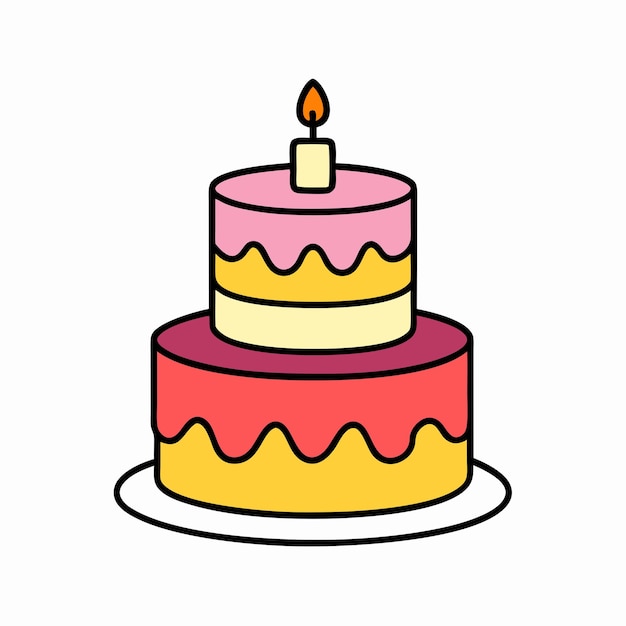 birthday cake vector illustration