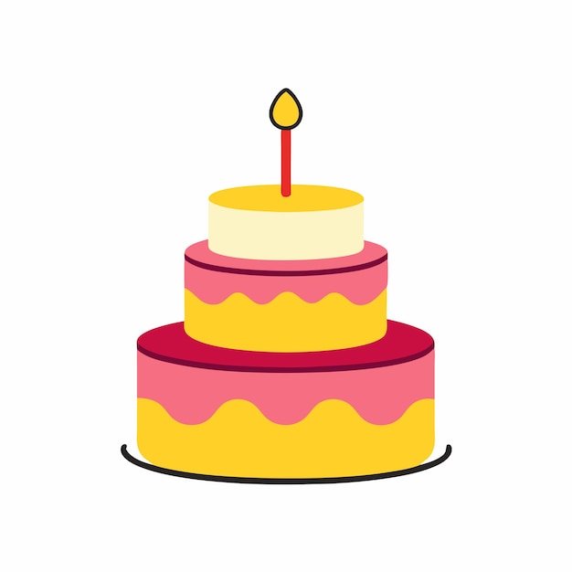 birthday cake vector illustration