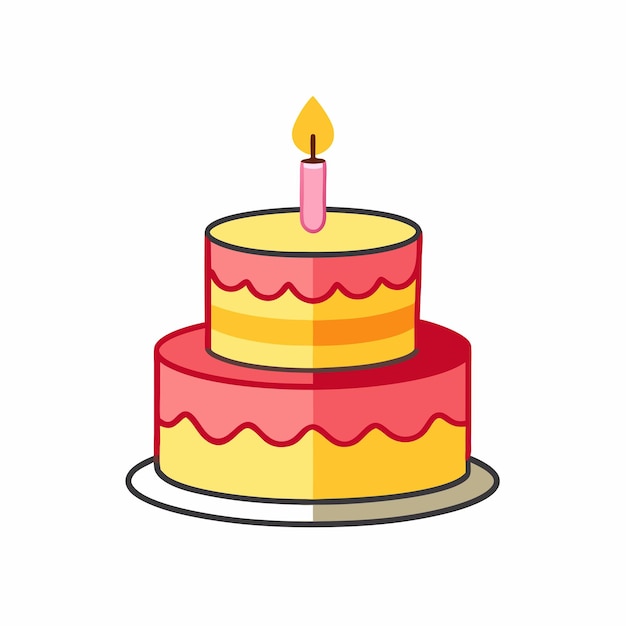 birthday cake vector illustration