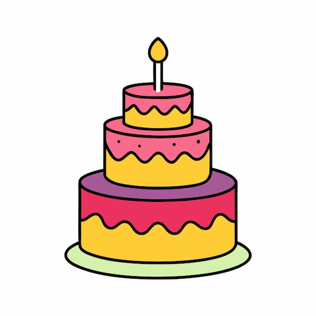 birthday cake vector illustration