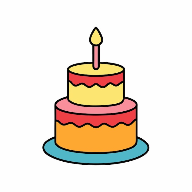 birthday cake vector illustration