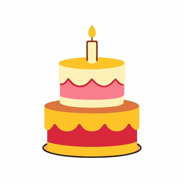 birthday cake vector illustration