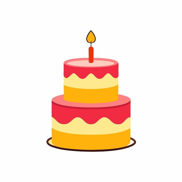 birthday cake vector illustration